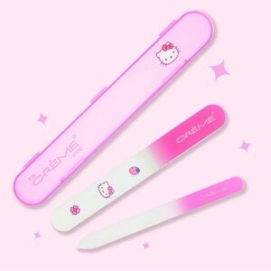 THE CREME SHOP x Hello Kitty Premium Glass Nail File Set (Pink) NEW IN BOX